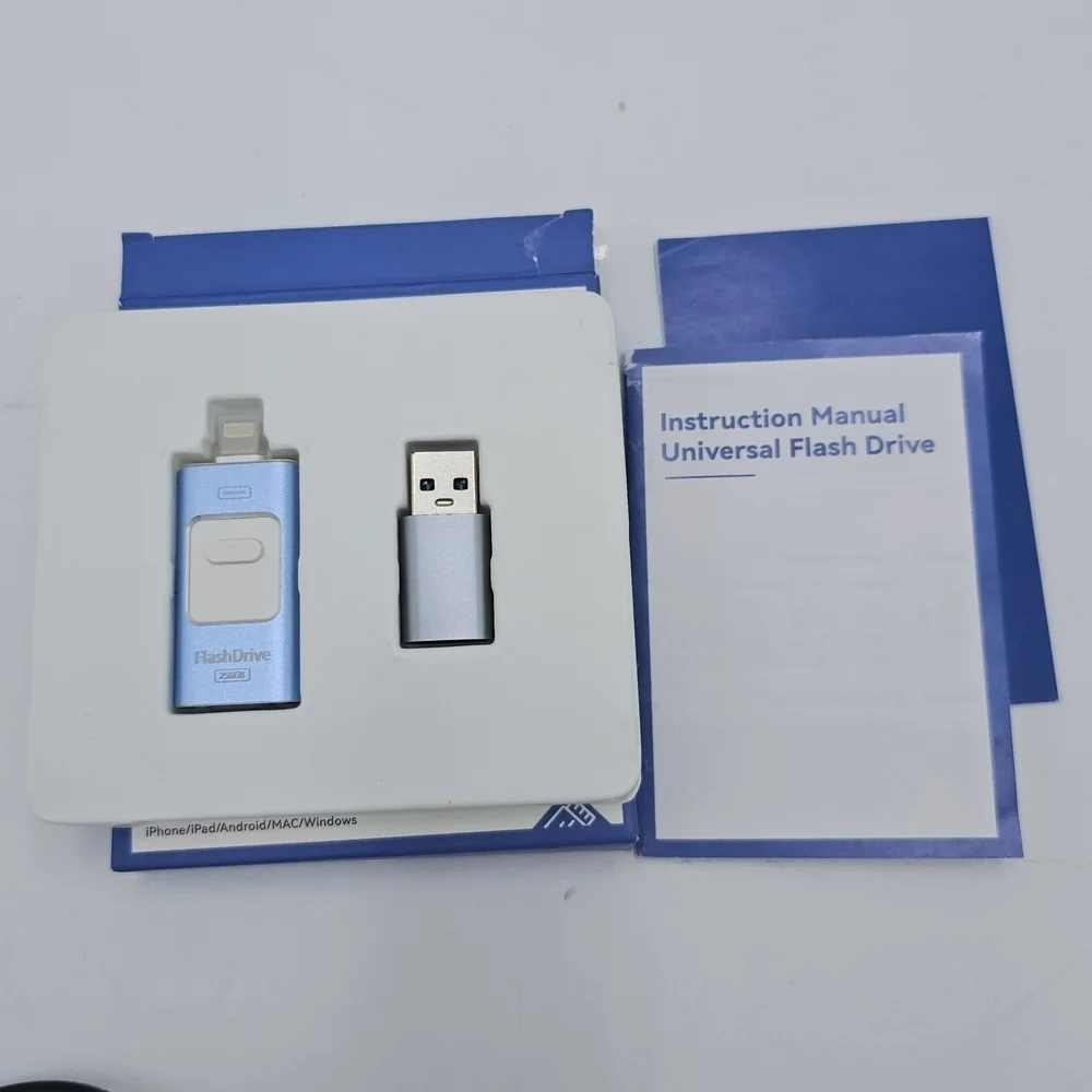 256GB iPhone Flash Drive MFi Certified Photo Stick USB iPad Android PC